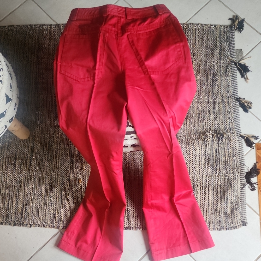 Lacoste Red Winter Coat Plush Warm Casual